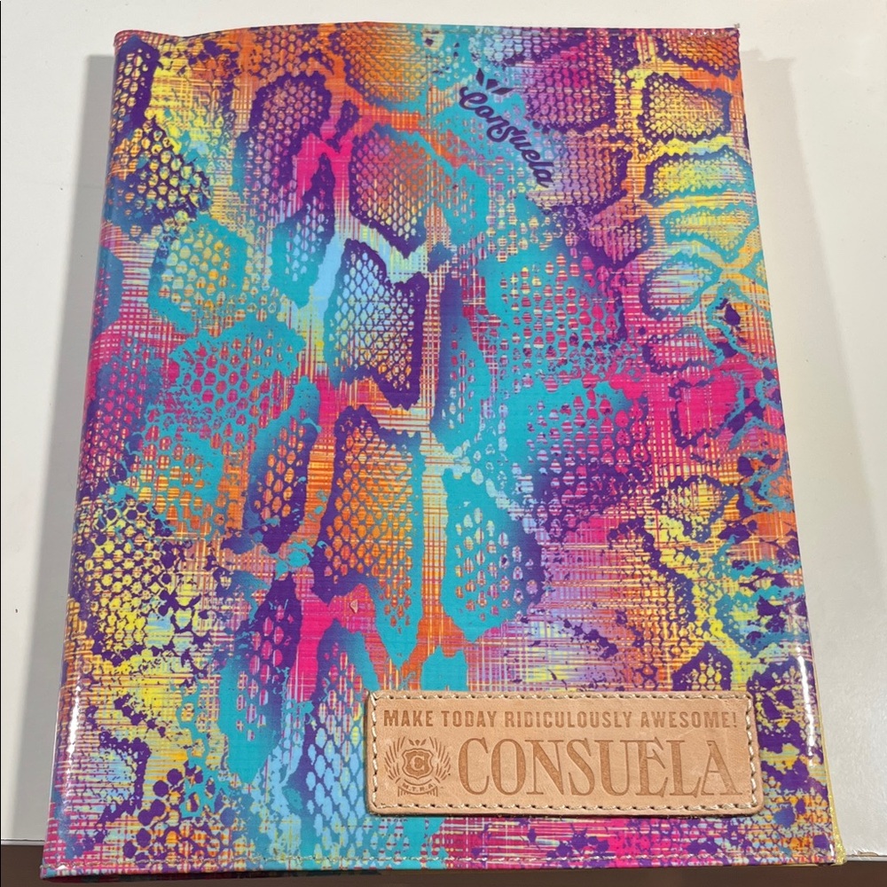 Consuela Multicolor Snake Print Tote set - Picture 4 of 5